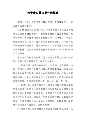 1_关于唐山暴力事件的短评电子杂志